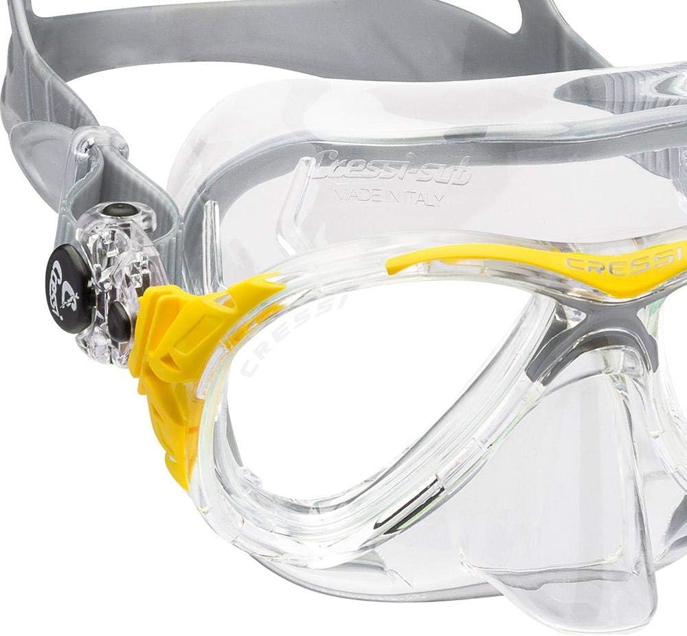 Cressi Tauchmaske Eyes Evolution Crystal (Made in Italy) clear/rot, clear/rot