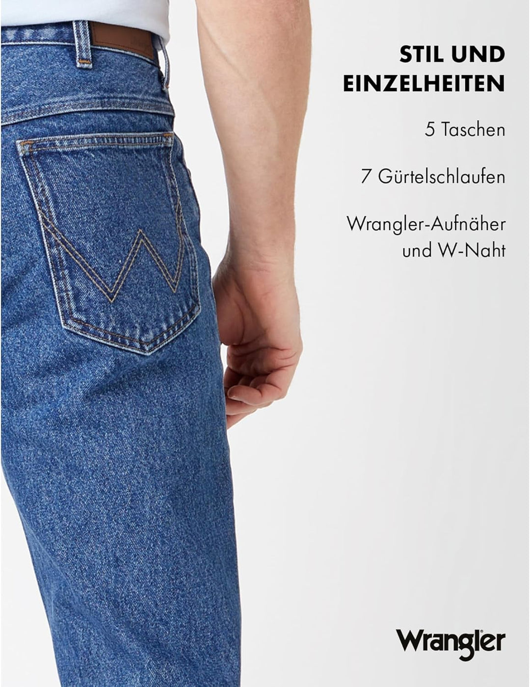 Wrangler Herren Authentic Straight Jeans, Medium Stw, 32W / 34L