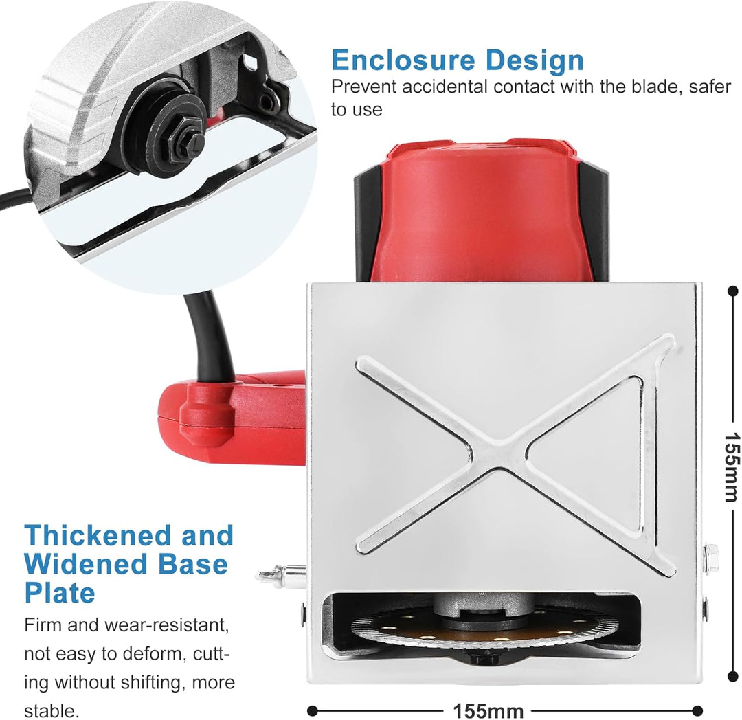 MXBAOHENG 2800W Trockene Fliesensäge Elektrischer Fliesenschneider mit 2 Steinklingen 3 Fliesenkling
