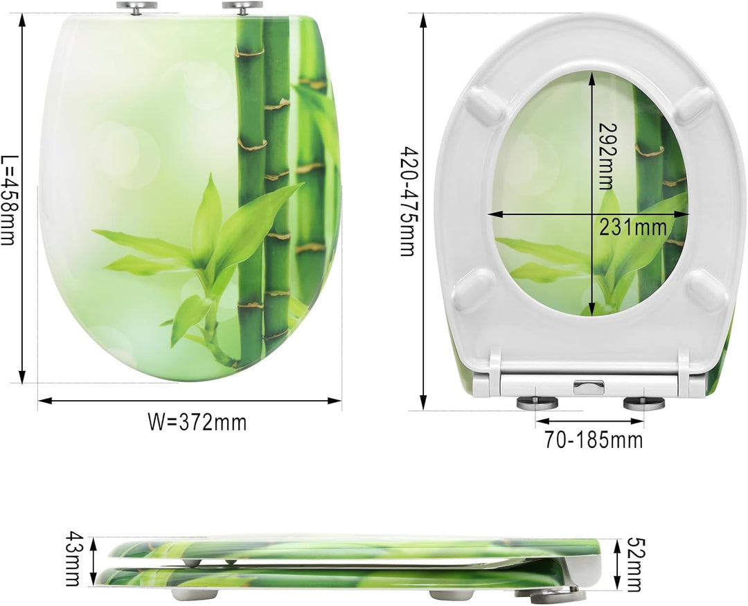 WOLTU Toilettendeckel mit Absenkautomatik Klodeckel WC Sitz Softclose antibakterielle Klobrille mit