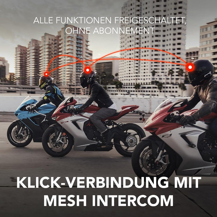 Sena 50R Motorrad Bluetooth Kommunikationssystem mit 3-Tasten Bedieneinheit und Sound by Harman Kard