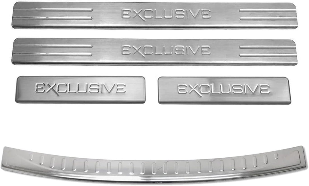 Ladekantenschutz Einstiegleisten Set kompatibel mit VW Tiguan II & Allspace 2016-2023 Chrom