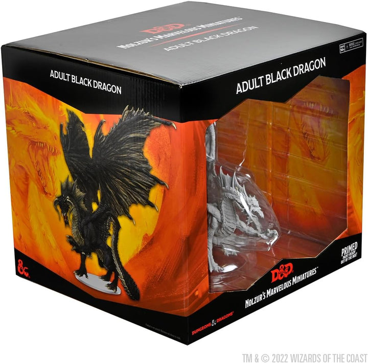 Adult Black Dragon: D&D Nolzur's Marvelous Unpainted Miniatures, Kunststoff
