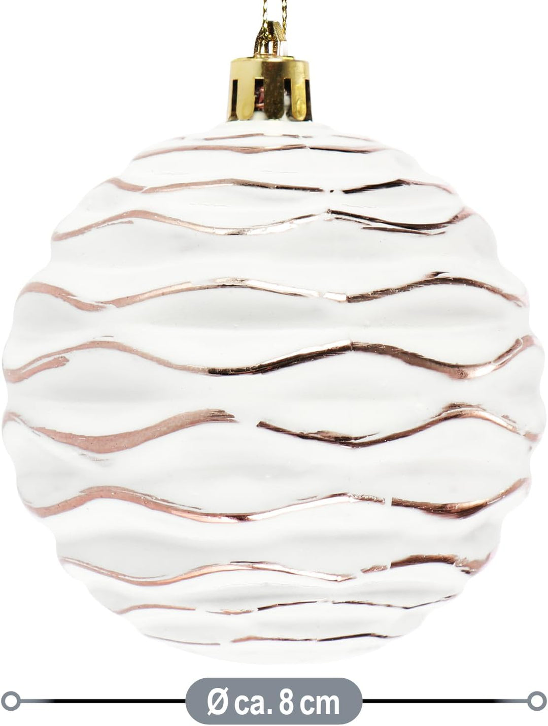 com-four® 16x Weihnachtskugeln, Christbaumkugeln bruchsicher aus Kunststoff für Weihnachten, Baumsch