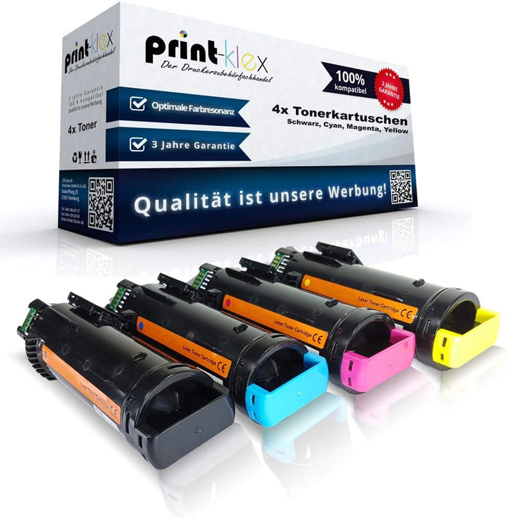 4X Print-Klex Tonerkartuschen kompatibel für Xerox WorkCentre 6515 DNMIS WorkCentre 6515 DNS WorkCen