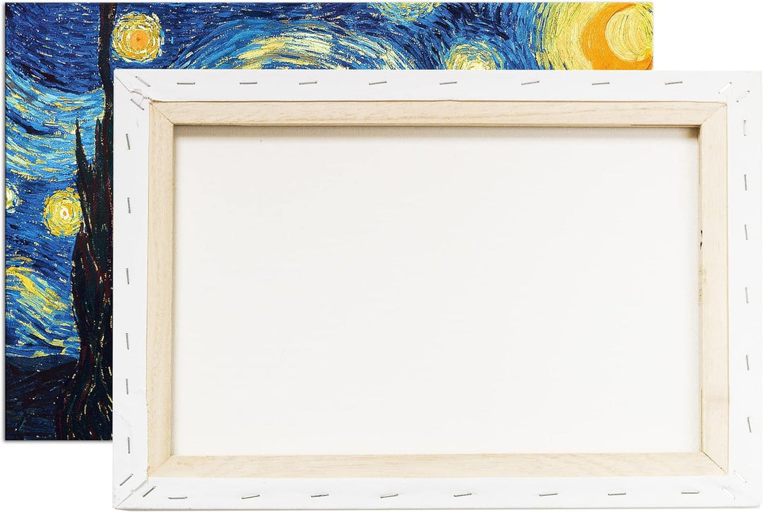deyoli Sternenklarer Himmel Van Gogh Format: 120x80 als Leinwandbild, Motiv fertig gerahmt auf Echth