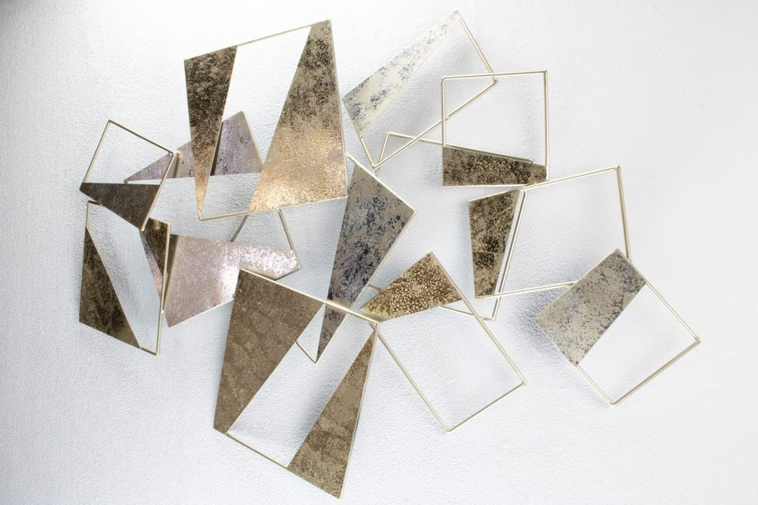 KunstLoft Wanddeko Metall | 100% HANDGEFERTIGT | 120x80x8cm | Wandbild Metall 'Mit Ecken und Kanten'