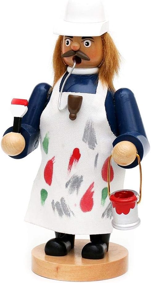 Wichtelstube-Kollektion Holz Räuchermann Räuchermännchen Räucherfigur Maler 11 x 8 x 20 cm