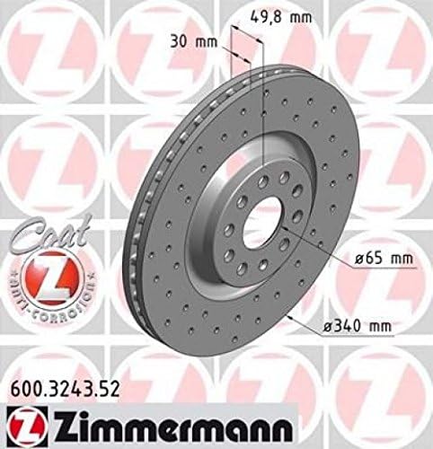 ZIMMERMANN 600.3243.52 vorne Bremse, perforiert, Sport Coat Z