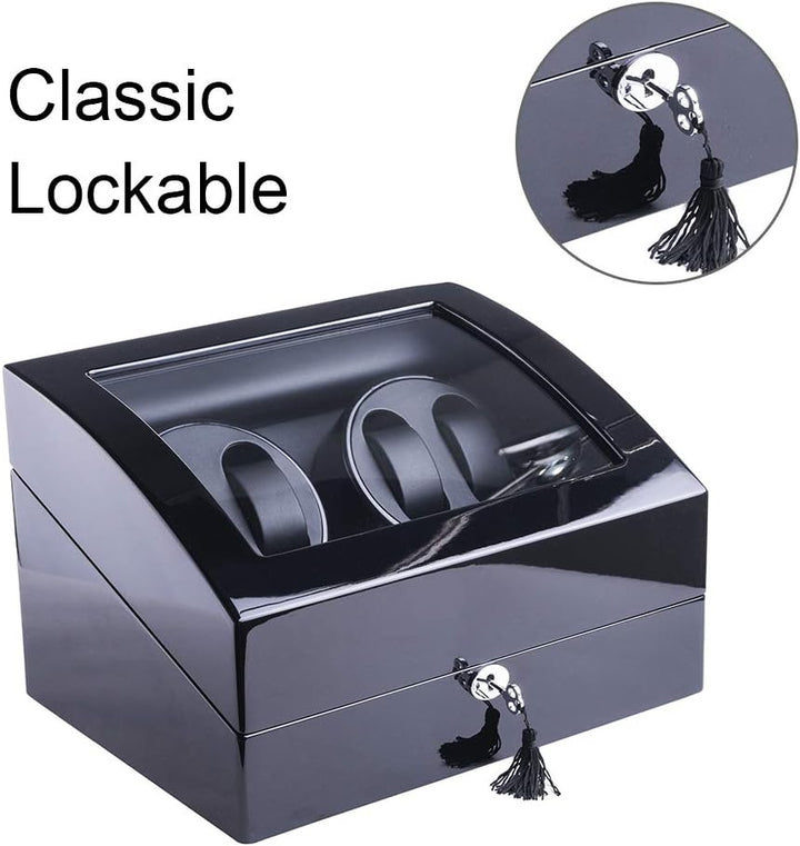 XTELARY Automatischer Uhrenbeweger für 8 Uhren mit 9 flexiblen Aufbewahrungsfächern, Uhrenbeweger me