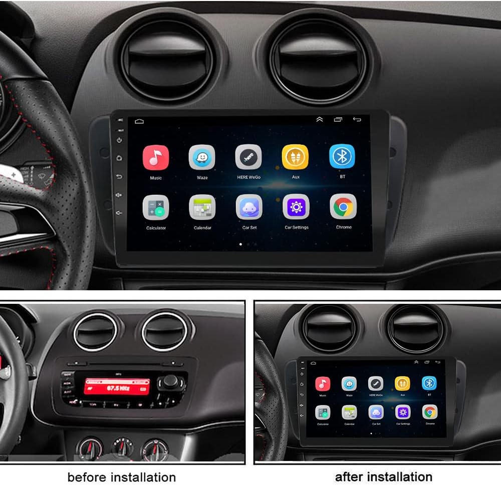 LEXXSON Carplay Radio Android Auto für Seat Ibiza 6J 2009–2013 | 9 Zoll kapazitiver Touchscreen GPS
