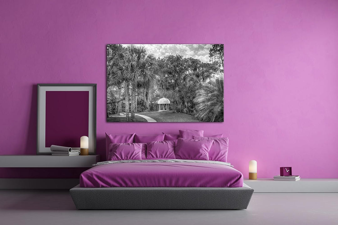 deyoli Pavillon in bezaubernder Landschaft in Florida Effekt: Schwarz/Weiss im Format: 80x60 als Lei