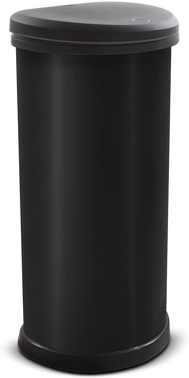 CURVER Deko 40 l Mülleimer, Kunststoff, Schwarz 40 l Schwarz, 40 l Schwarz