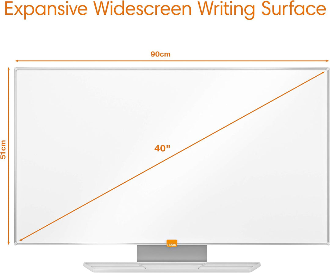 Nobo 1905297 Widescreen 40" Stahl Nano Clean Whiteboard weiss