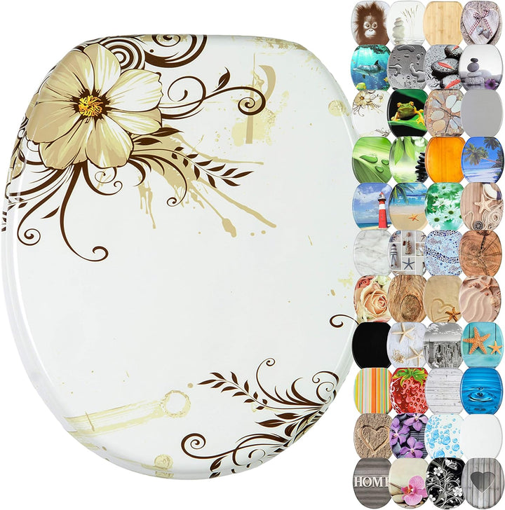 Sanilo WC-Sitz mit Absenkautomatik I Hochwertiger Toilettensitz aus Holz I Toilettendeckel in versch