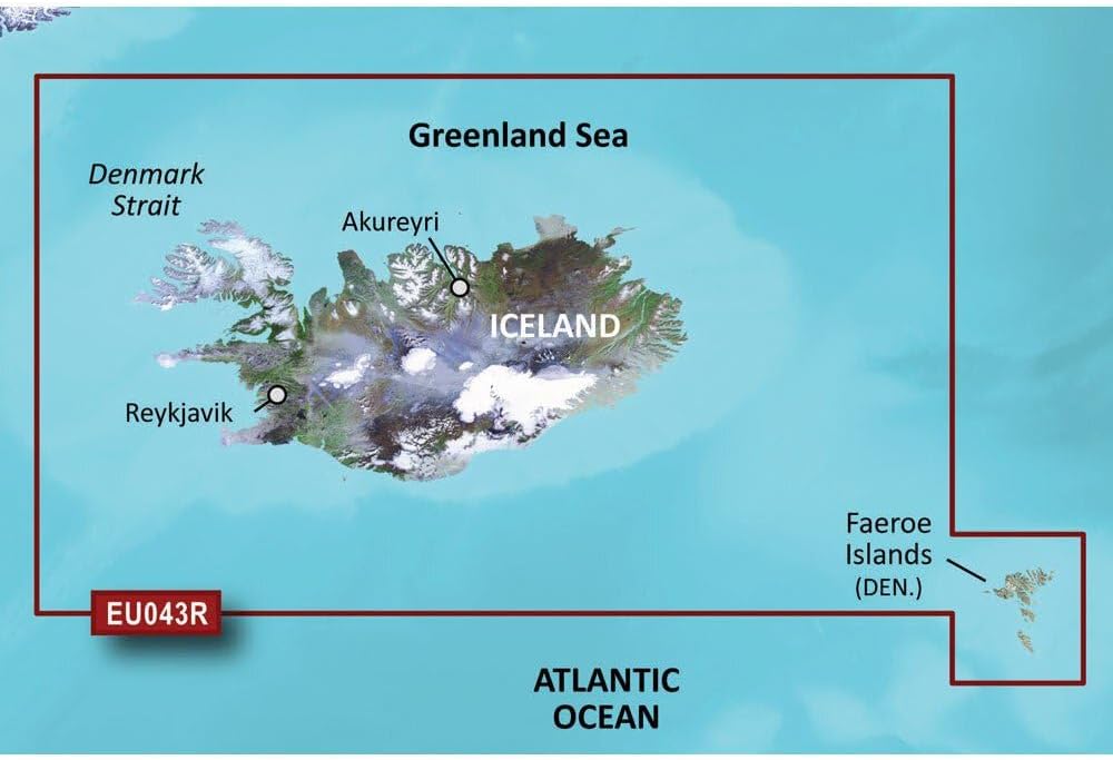 Garmin BlueChart g2 HXEU043R Regular, 010-C0780-20 (Regular) Island, Färöer Inseln, Island, Färöer I
