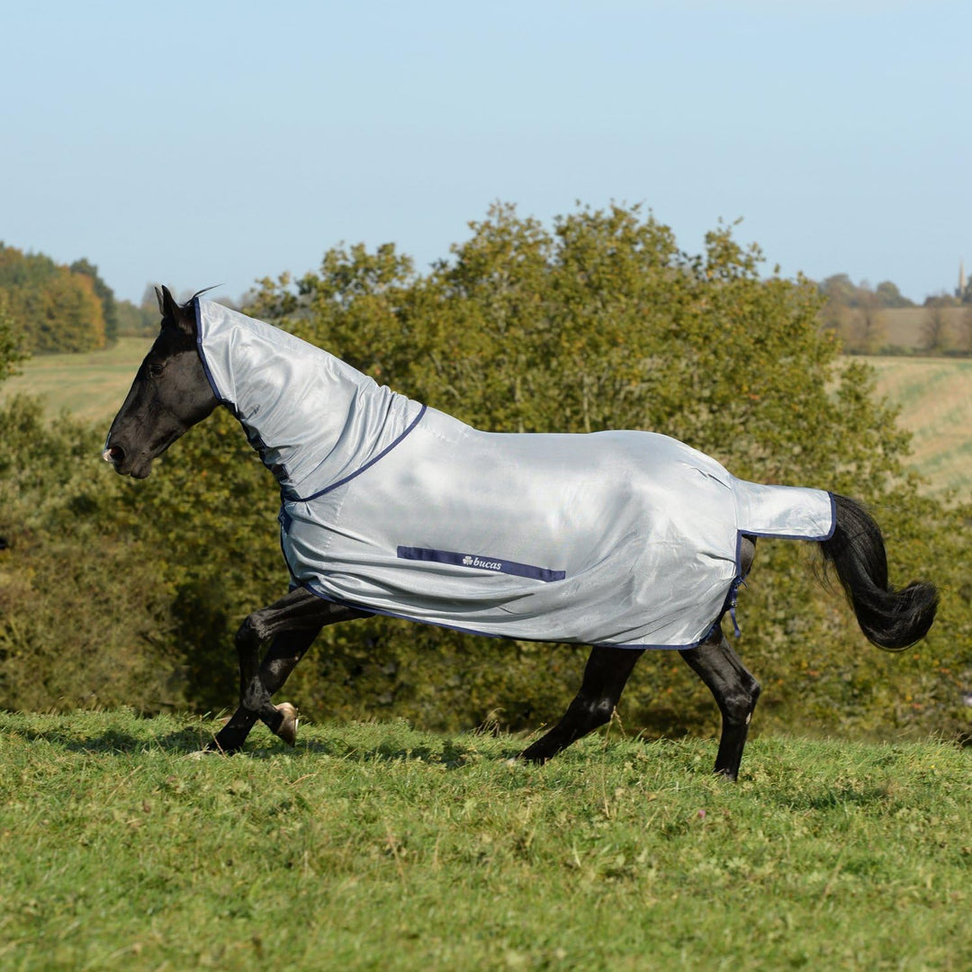 BUCAS Buzz-Off Fliegendecke Full Neck, blau, 115 cm, 115