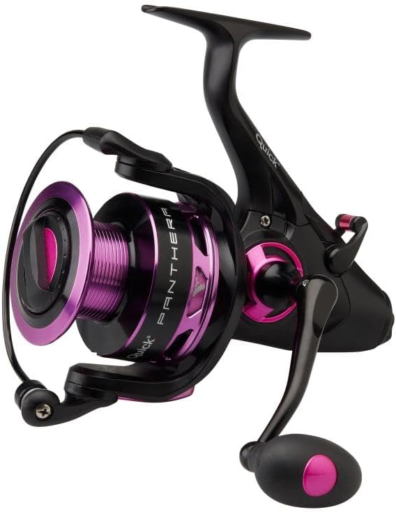 DAM Freilaufrolle Quick Panthera 4S FS - Angelrolle Freilauf für Karpfen lila violett 6000S FS, 6000