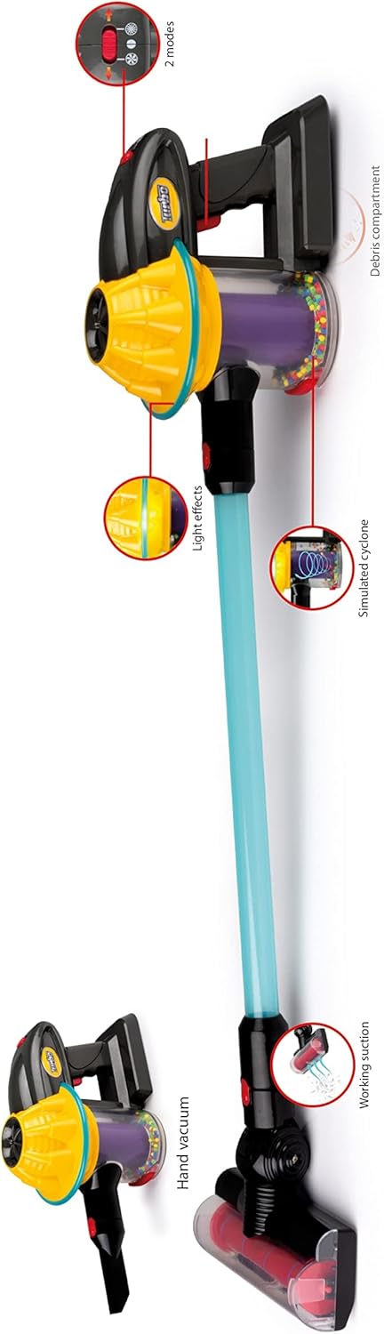 Eddy Toys Staubsauger Kinder, Schwarz, S