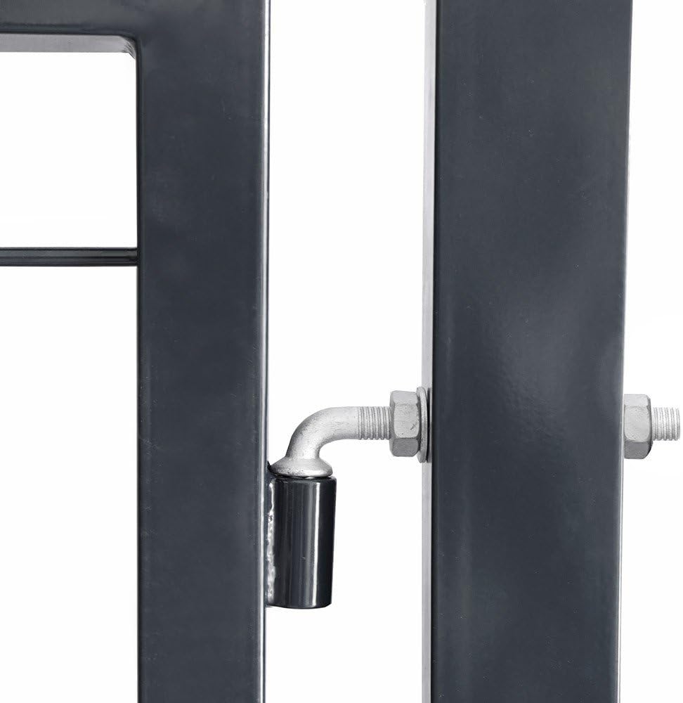 HOME DELUXE - Gartentor PORTARIUS - Anthrazit, Höhe 140 cm - inkl. Griff, Schloss und Schlüssel I Ga