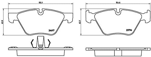 Brembo P 06 060 Bremsbelagsatz, Scheibenbremse - (4-teilig)