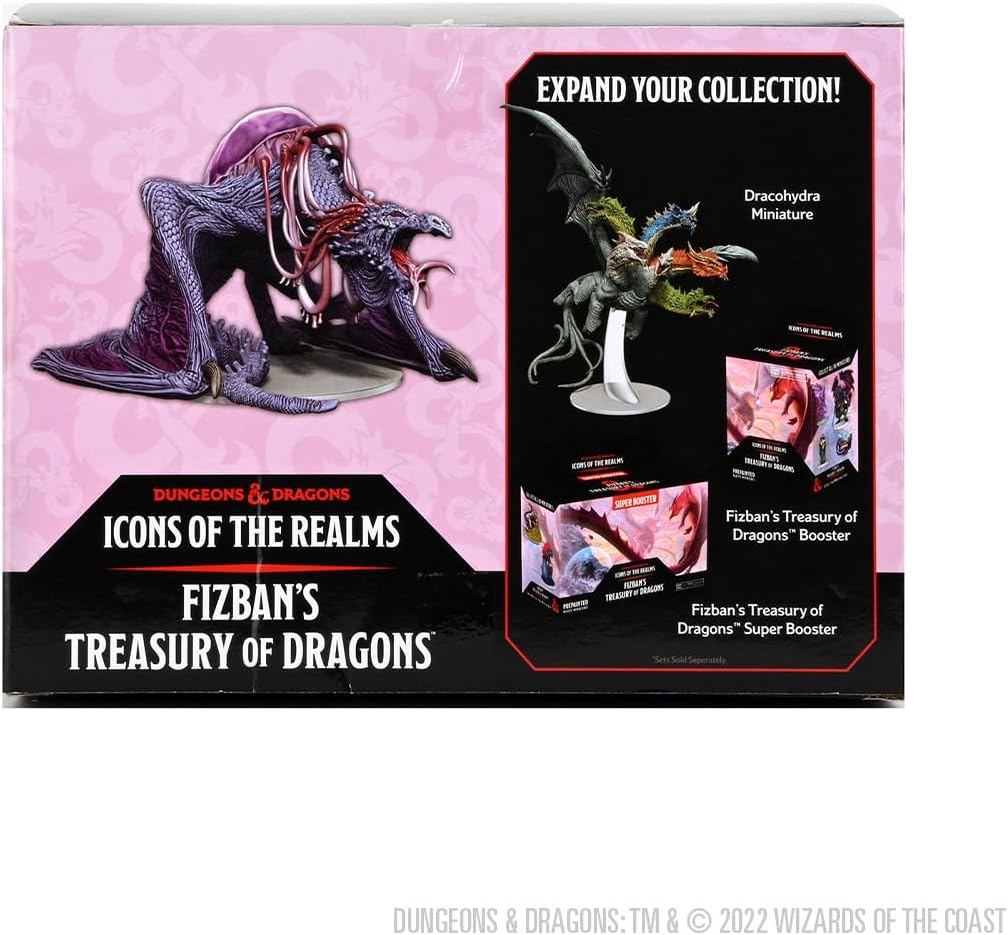 D&D Fizban's Treasury of Dragons Premium Set 1 Elder Brain Dragon: D&D Icons of The Realms Miniature