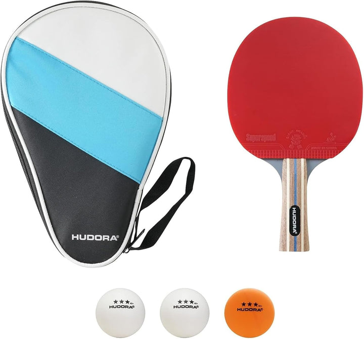 HUDORA Tischtennisset Tournament/Game/Match - Tischtennisschläger + Bälle - Mit Tasche - Für Anfänge