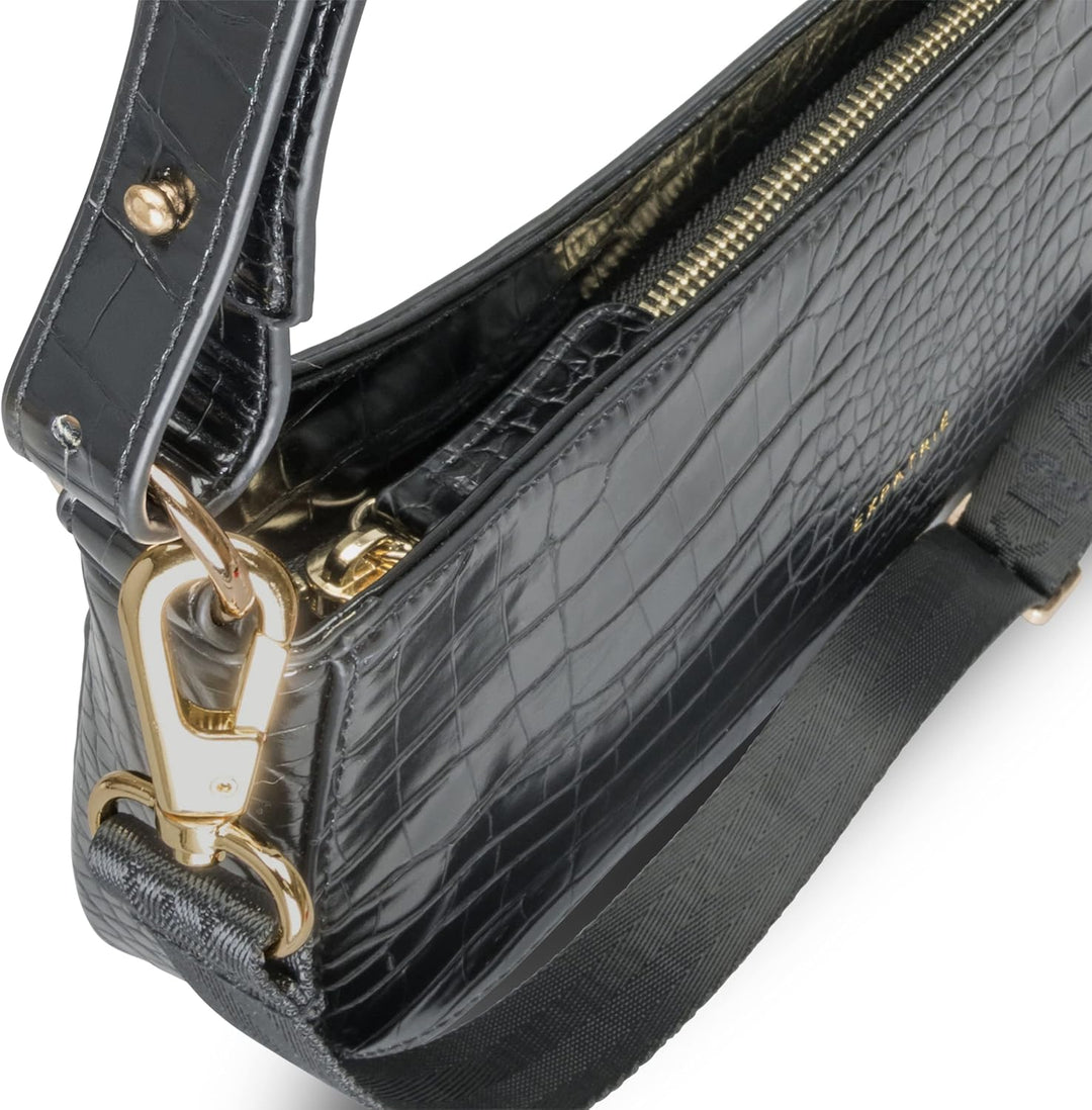 Expatrié Umhängetasche Damen Klein - Féline - Kleine Tasche - Elegante Schultertasche aus veganem Ku