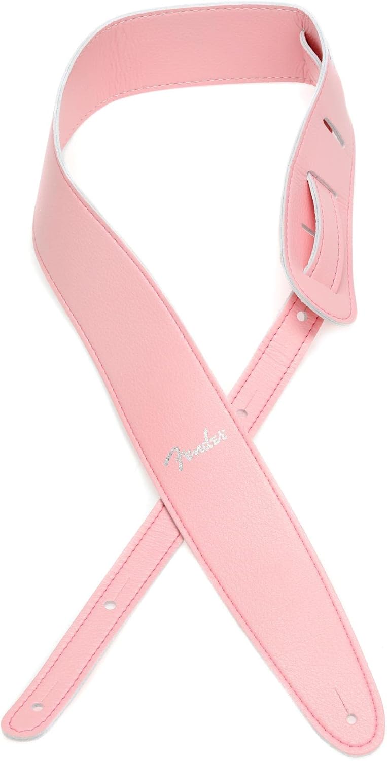 Fender® »VEGAN LEATHER STRAP« Leder Gitarrengurt - 6.3cm Breite - Farbe: Shell Pink, Shell Pink