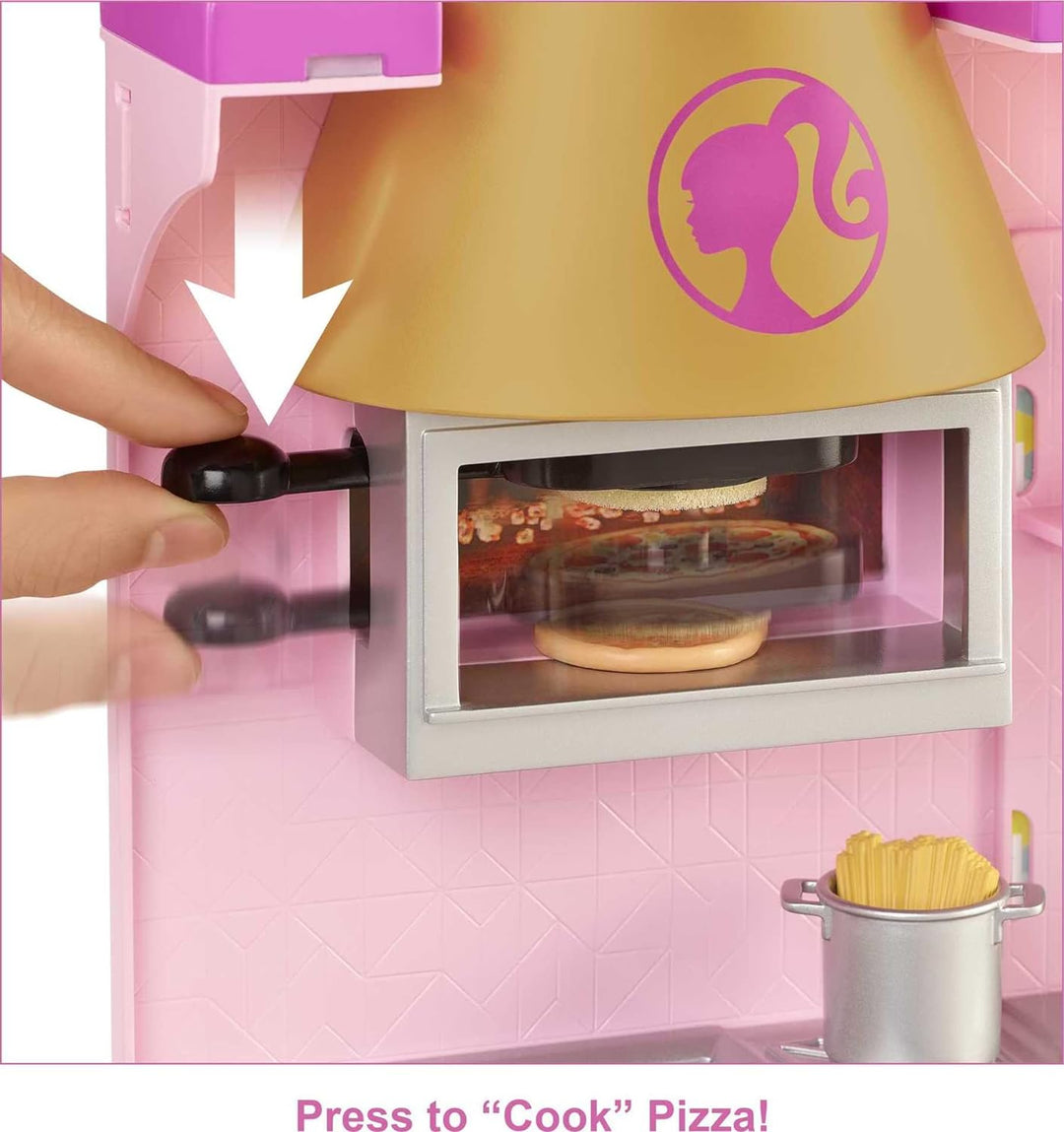 Barbie Cook 'n Grill Restaurant, 6 Spielbereiche, über 30 Teile, Licht- und Soundeffekte, Spielset k