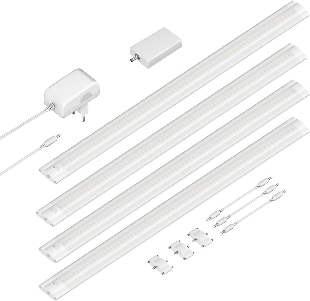 ledscom.de Smarte LED Unterbau-Leuchte SIRIS weiss matt mit WLAN-Controller, flach, Smart-Home, Alex