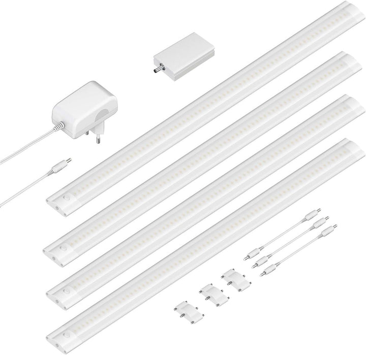 ledscom.de Smarte LED Unterbau-Leuchte SIRIS weiss matt mit WLAN-Controller, flach, Smart-Home, Alex