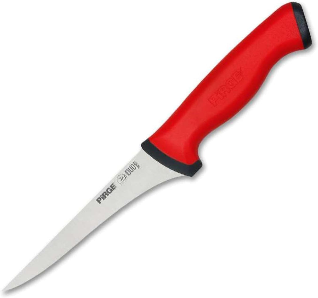 Pirge Duo Ausbeinmesser Profi Messer 12,5 cm Rot Schlachtermesser - Fleischermesser - Stechmesser -