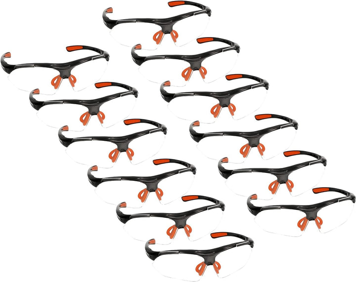 KOTARBAU® 12er Set Sportstyle Schutzbrille Augenschutz gegen Spritzer Splitter Staub Leicht Professi