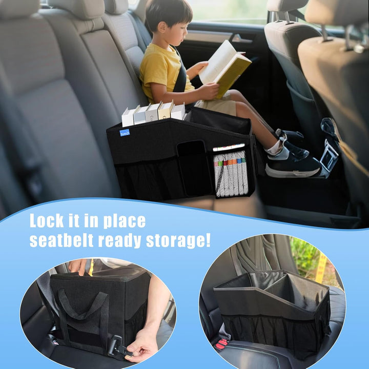 Auto Organizer für Vorne und Rücksitz, Beifahrersitz, Auto Organizer Kinder mit Mehrere Taschen Getr
