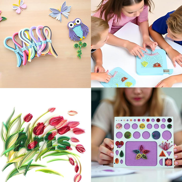 YURROAD Quilling Set, Quilling Papier Werkzeug Set mit 36 Farben 900 Quilling Papierstreifen 3mm, Qu