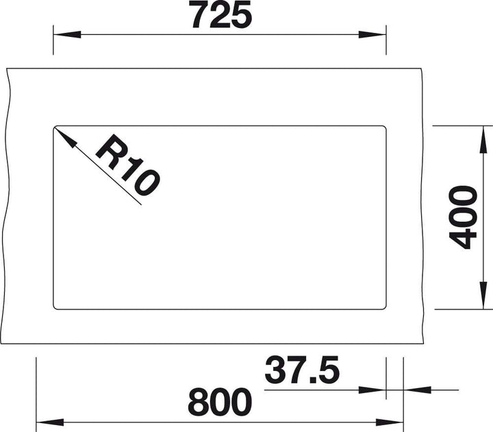 BLANCO SUBLINE 350/350-U | SILGRANIT cafe | Einbauart: Unterbau | ohne Ablauffernbedienung | 80er Un