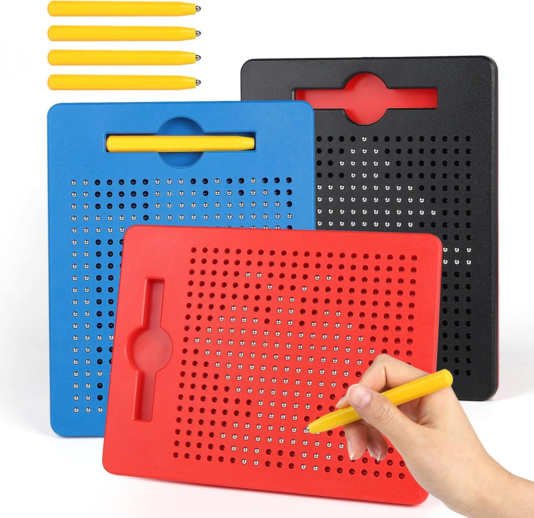 DBREAKS Magnetisches Stahlkugel Zeichenbrett, 3 Stück Magnetische Zeichenbretter, Magnetspiel Kinder