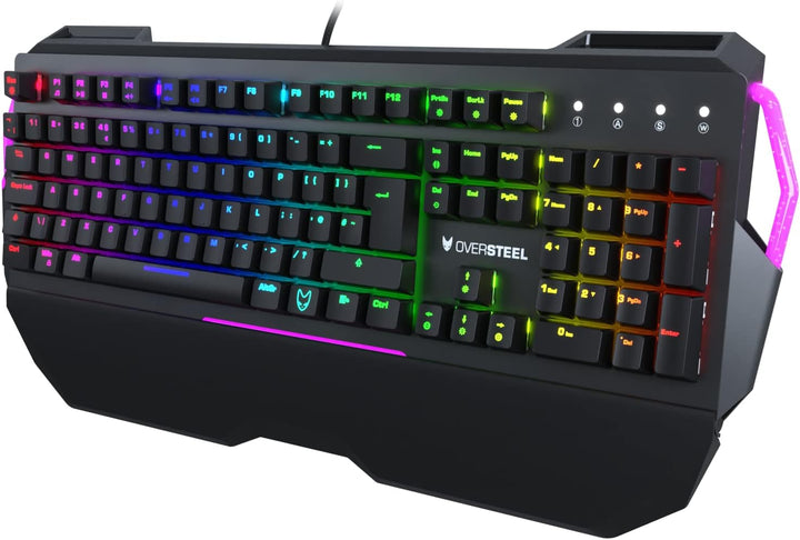 Oversteel Iron Mechanische Gaming-Tastatur, RGB, roter Schalter