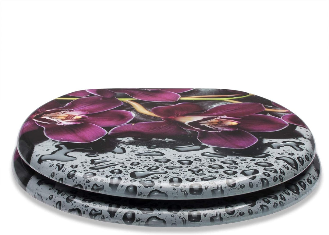 WOLTU #2 Premium WC-Sitz Toilettensitz mit Absenkautomatik, MDF Holzkern, Softclose Scharnier, Antib