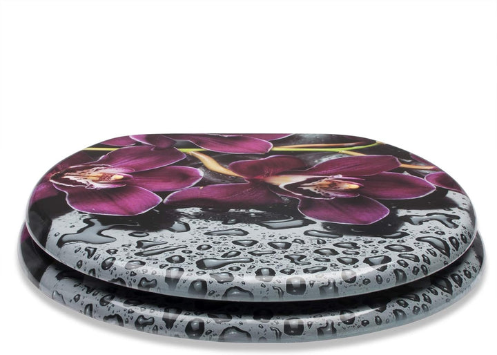 WOLTU #2 Premium WC-Sitz Toilettensitz mit Absenkautomatik, MDF Holzkern, Softclose Scharnier, Antib