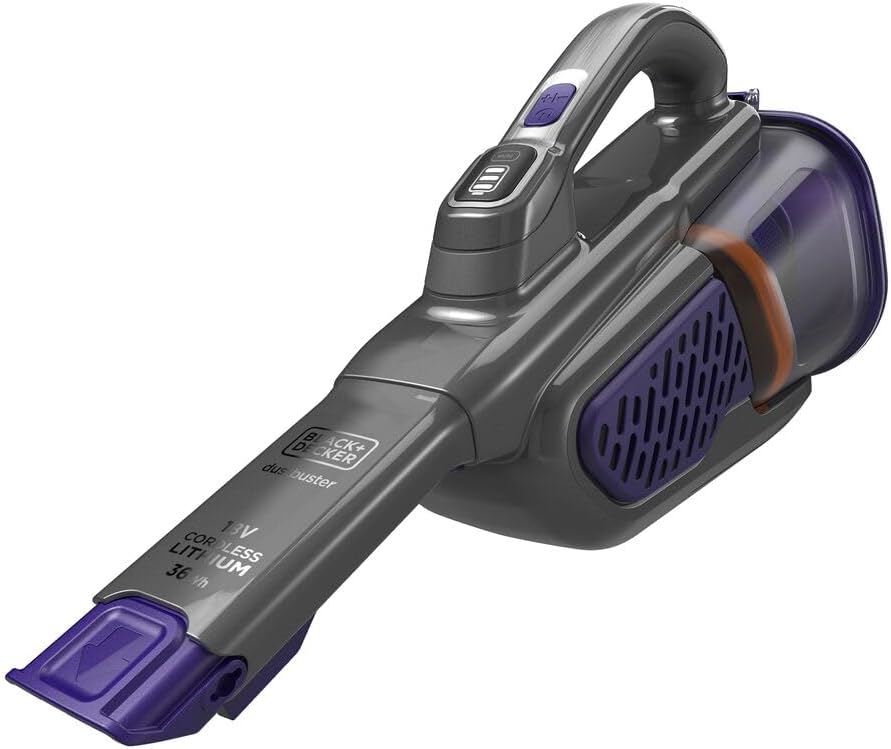 Black+Decker 36 Wh / 18 V Akku-Handstaubsauger Dustbuster Smart tech (mit Cyclonic Action & zwei Sau
