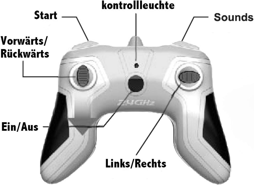 Diawell Ferngesteuertes Auto RC Monstertruck mit Sound Feuerwehr Geländewagen Offroad-Auto Spielzeug