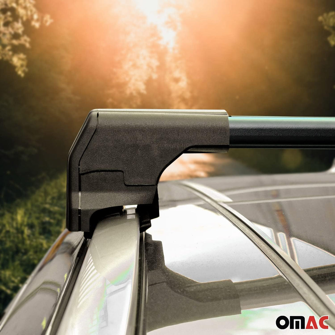 Dachträger kompatibel mit Mitsubishi Outlander 3 2012-2021 Alu Schwarz TUV ABE 2X, Schwarz