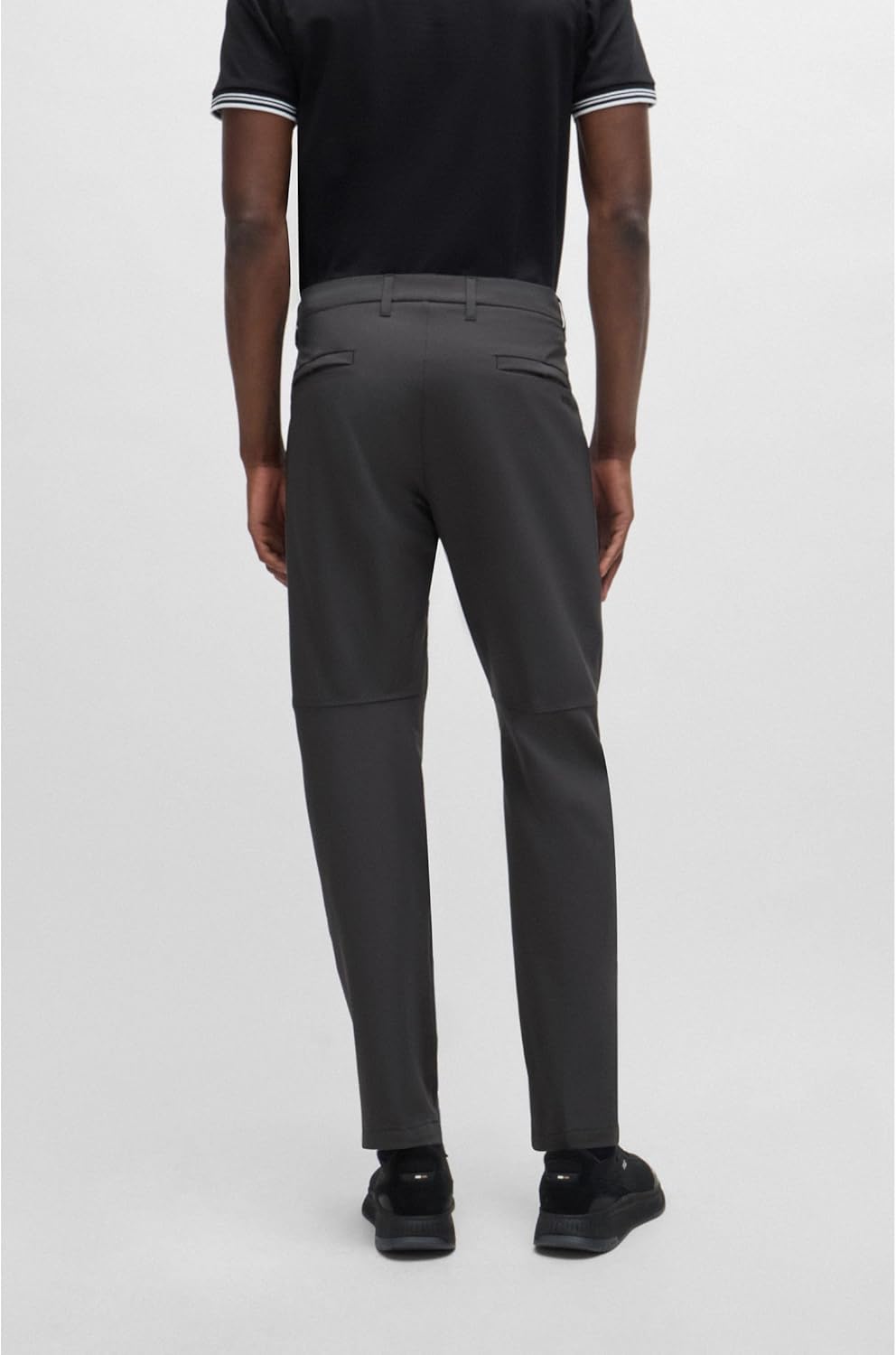 BOSS Herren T Commuter-Reg Regular-Fit Hose aus wasserabweisendem Stretch-Gewebe 54 Dark Grey, 54 Da