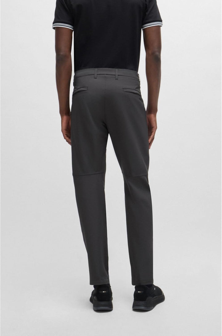 BOSS Herren T Commuter-Reg Regular-Fit Hose aus wasserabweisendem Stretch-Gewebe 54 Dark Grey, 54 Da