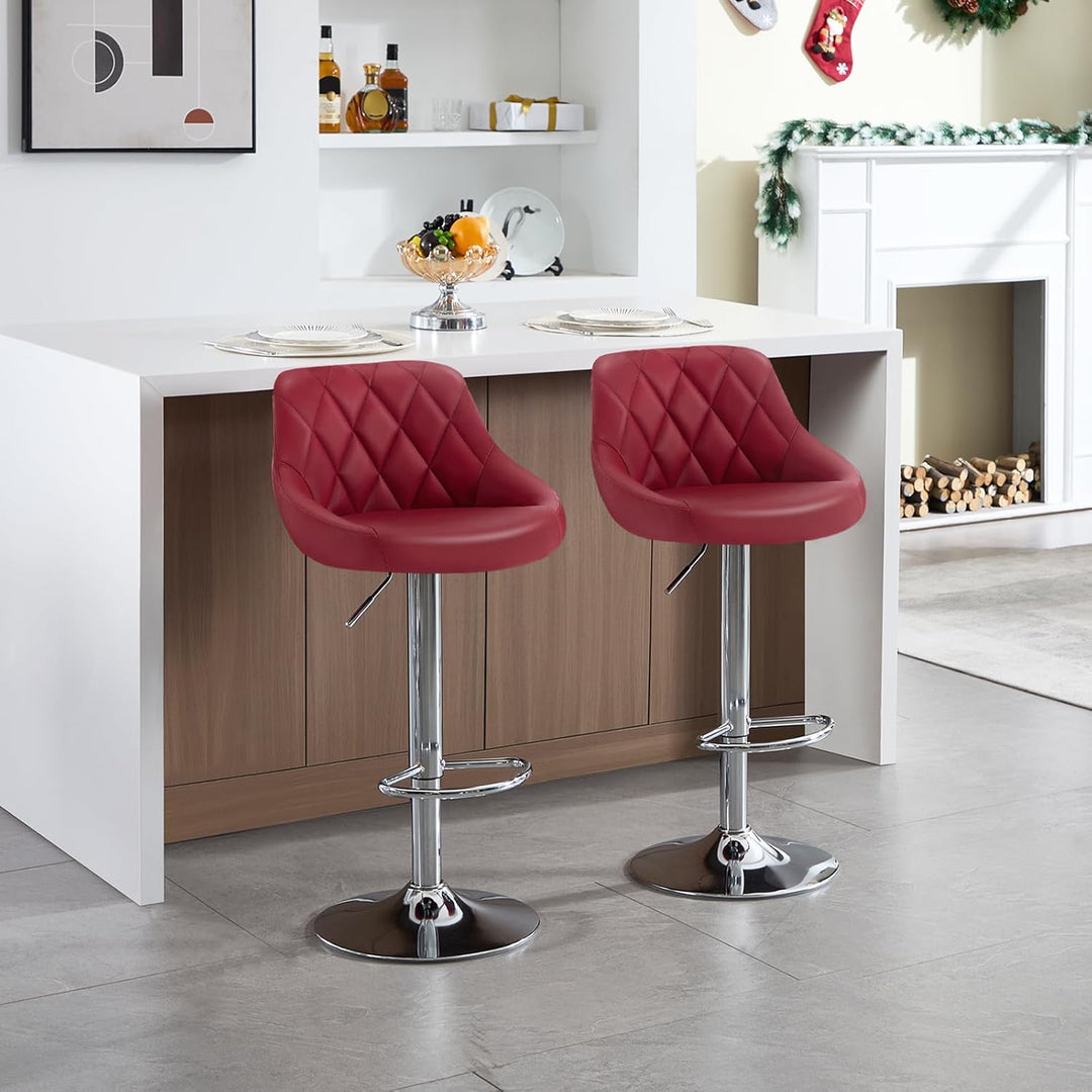 WOLTU 1er Barhocker Barstuhl, leichte reinige Kunstleder, Gute gepolsterte Sitzfläche, Höhenverstell