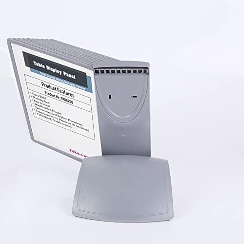 TUKA-i-AKUT Tisch-Sichttafel Aufsteller mit 10 Sichttafeln, DIN A4 Desktop Sichttafel System, Sichtt