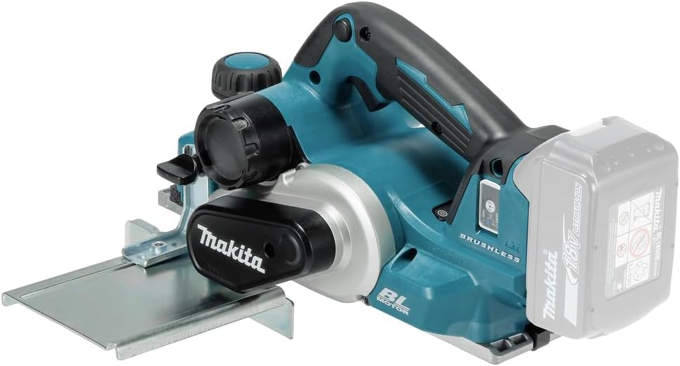 Makita DKP181ZU Akku-Hobel 82 mm 18,0 V mit Bluetooth (ohne Akku, ohne Ladegerät), 60 x 450 mm Akku-