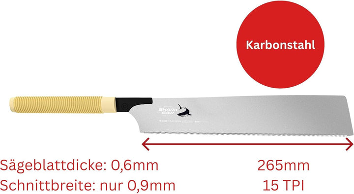 FAMEX 5535 Profi Japansäge Kataba - Japanische Zugsäge 265mm | Original Japanische Zugsäge mit hochw